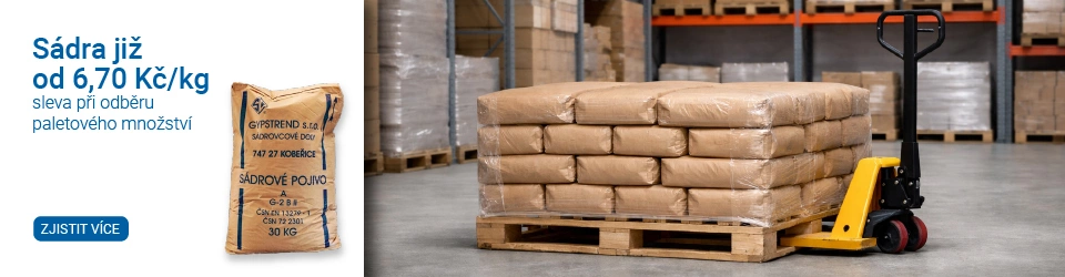 Sádra již od 6,70 Kč/kg