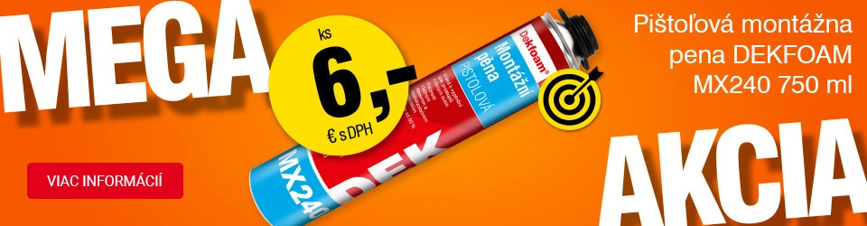 MEGA AKCIE - montážna pena DEKFOAM