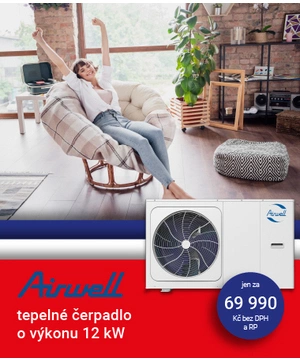 AIRWELL | Tepelné čerpadlo o výkonu 12 kW za 69 990 Kč bez DPH!