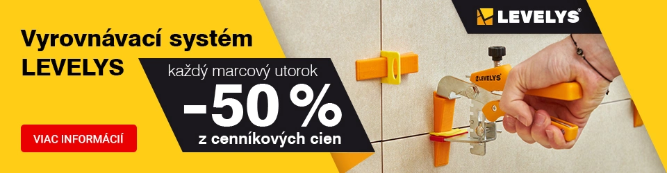 Levelys utorky 50%