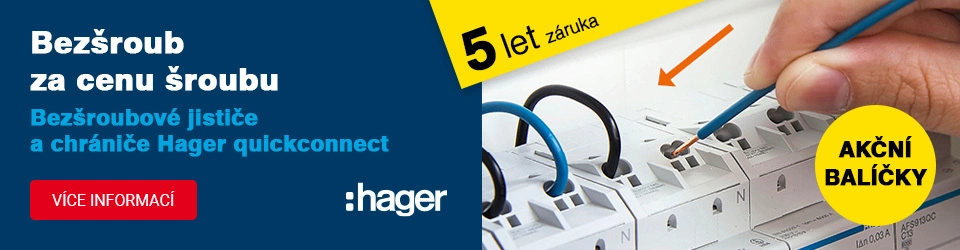 Hager quickconnect - bezšroub za cenu šroubu