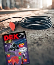 Prodlužovací přívody DEK jsou odolné a praktické