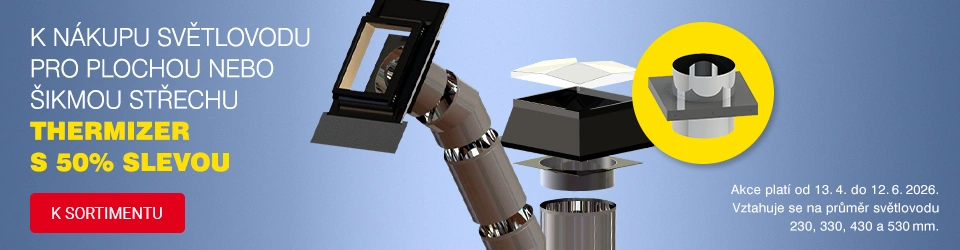 Při nákupu světlovodu Thermizer s 50% slevou