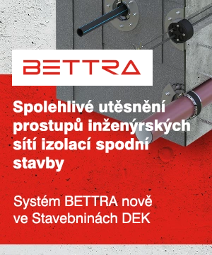 Spolehlivé utěsnění prostupů potrubí a kabelů BETTRA
