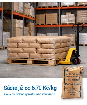 Sádra již od 6,70 Kč/kg