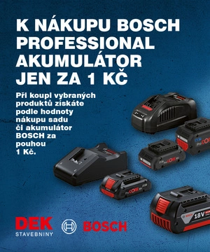 K NÁKUPU BOSCH PROFESSIONAL AKUMULÁTOR JEN ZA 1 KČ