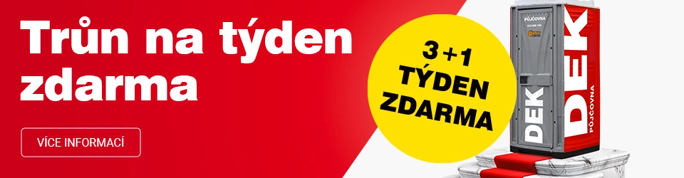 Mobilní toalety na 1 týden zdarma