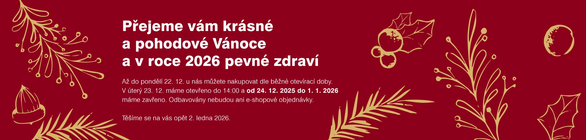 Přejeme vám krásné Vánoce