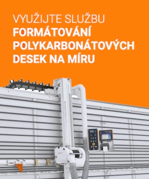 Služba formátování polykarbonátových desek na míru