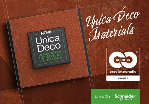 Elegance a funkčnost s řadou Schneider Unica Deco Materials
