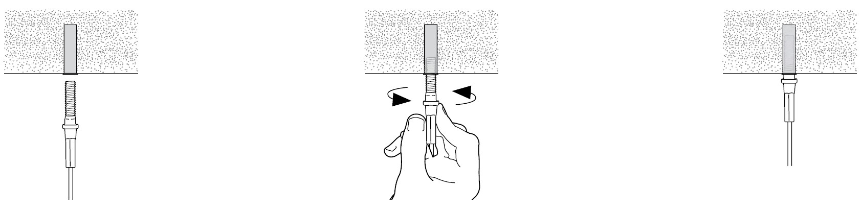 Závitový kolík - montáž