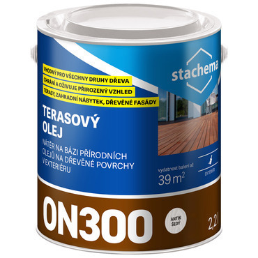 ON300 Terasový olej antik šedý 2,2 l