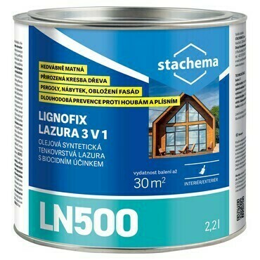 LN500 Lignofix LAZURA 3 v 1 pínia 2,2 l